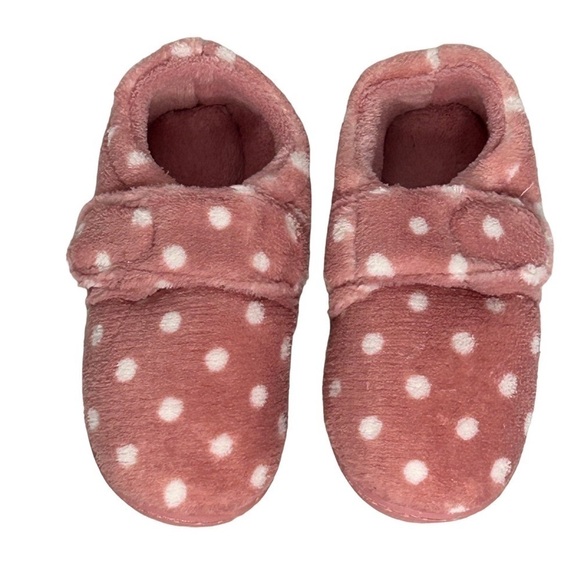 Girl’s Slippers Memory Foam Velcro Pink/White Slippers Size-L NWT 4/$25❤️ - Picture 2 of 5